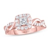 Thumbnail Image 1 of THE LEO Diamond Engagement Ring 3/4 ct tw Princess & Round-cut 14K Rose Gold