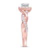 Thumbnail Image 3 of THE LEO Diamond Engagement Ring 3/4 ct tw Princess & Round-cut 14K Rose Gold