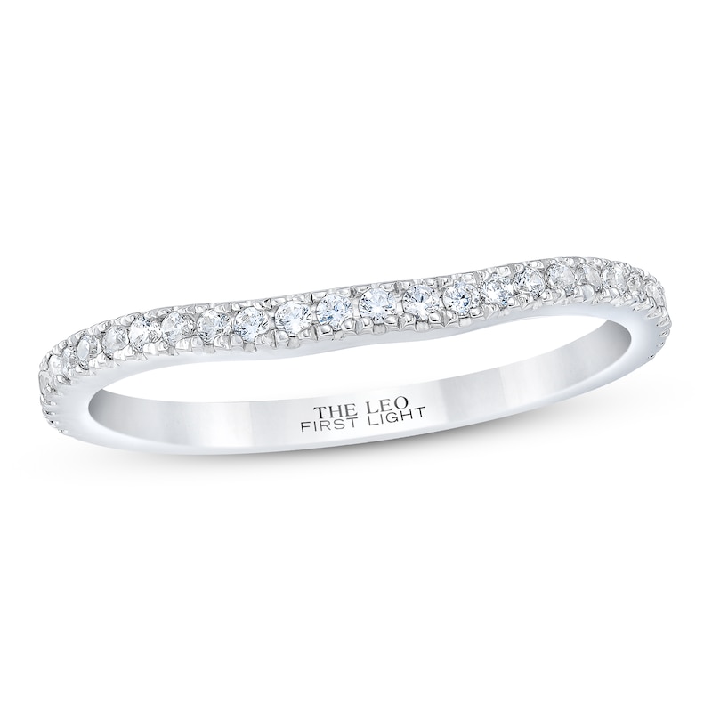 Main Image 1 of THE LEO First Light Diamond Wedding Band 1/5 ct tw 14K White Gold