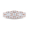 Thumbnail Image 3 of THE LEO Diamond Three-Stone Engagement Ring 7/8 ct tw Princess & Round-cut 14K Rose Gold