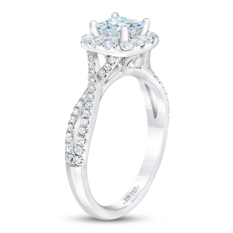 Main Image 2 of THE LEO First Light Diamond Princess-Cut Engagement Ring 1-1/8 ct tw 14K White Gold