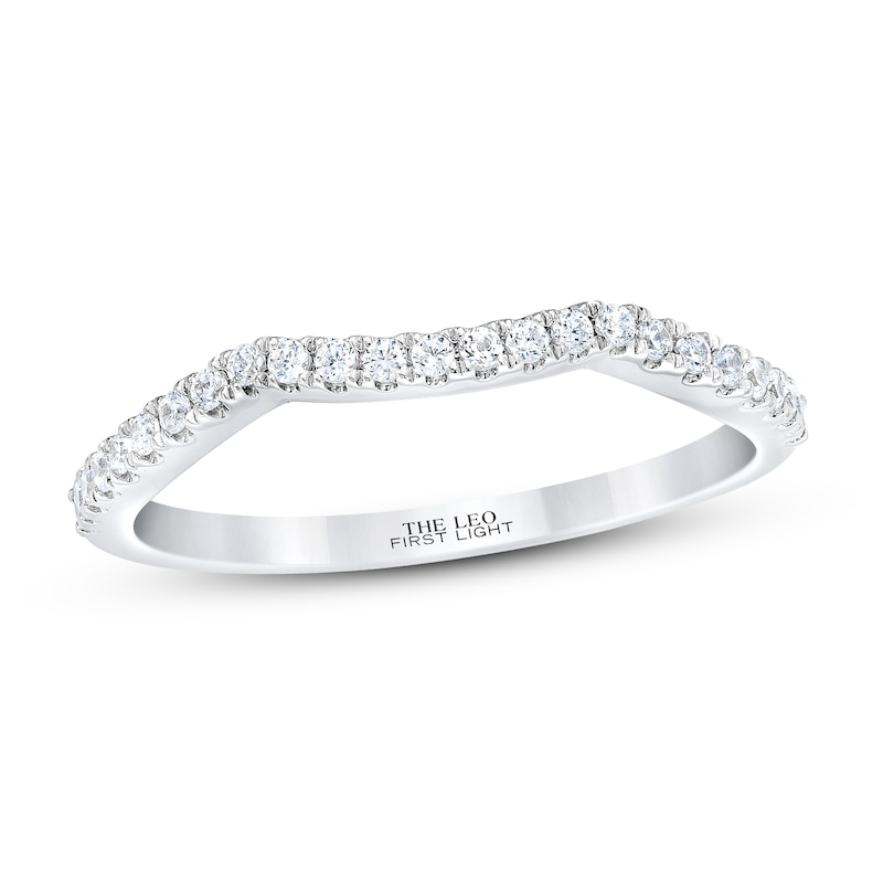 Main Image 1 of THE LEO First Light Diamond Wedding Band 1/5 ct tw Round-cut 14K White Gold