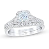 Thumbnail Image 1 of THE LEO First Light Princess-cut Diamond Bridal Set 7/8 ct tw 14K White Gold