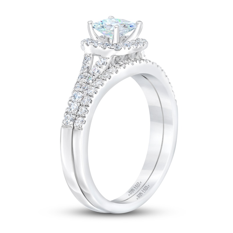 Main Image 2 of THE LEO First Light Princess-cut Diamond Bridal Set 7/8 ct tw 14K White Gold