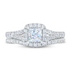 Thumbnail Image 3 of THE LEO First Light Princess-cut Diamond Bridal Set 7/8 ct tw 14K White Gold