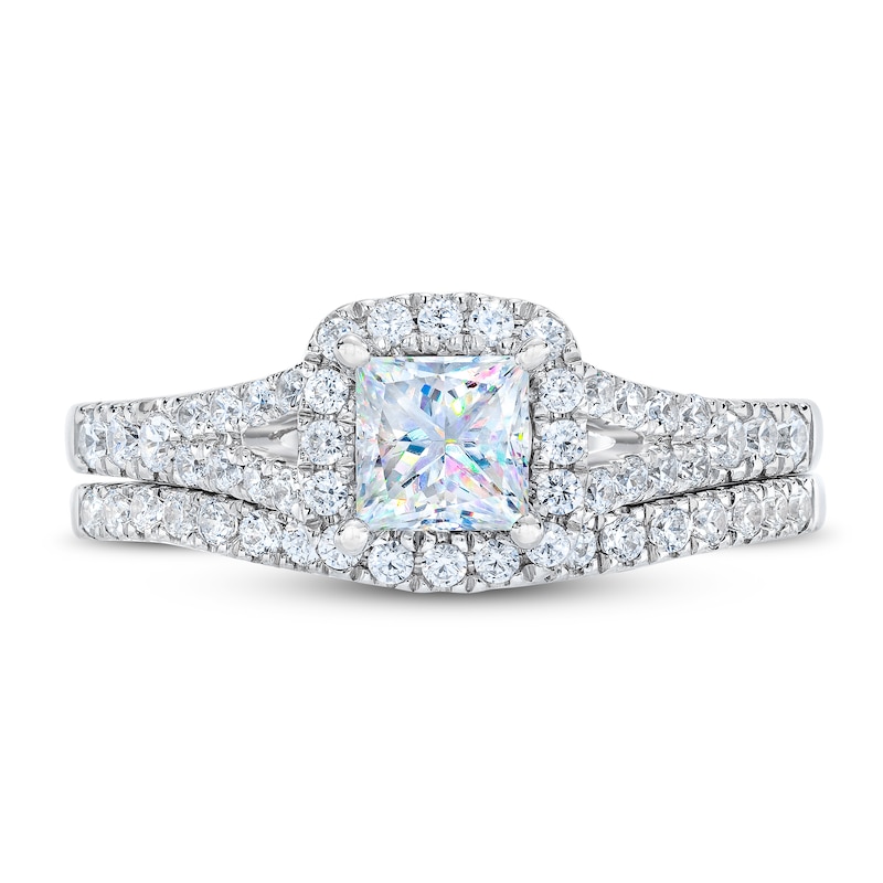 Main Image 3 of THE LEO First Light Princess-cut Diamond Bridal Set 7/8 ct tw 14K White Gold