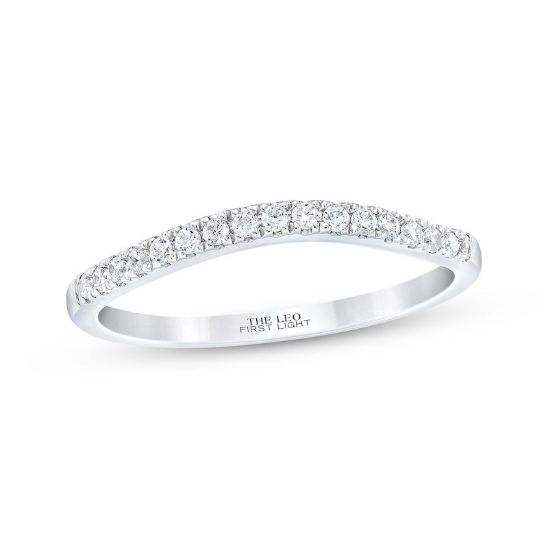 Main Image 9 of THE LEO First Light Diamond Wedding Band 1/6 ct tw 14K White Gold