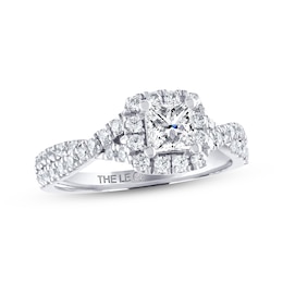 THE LEO Diamond Engagement Ring 7/8 ct tw Princess & Round-cut 14K White Gold