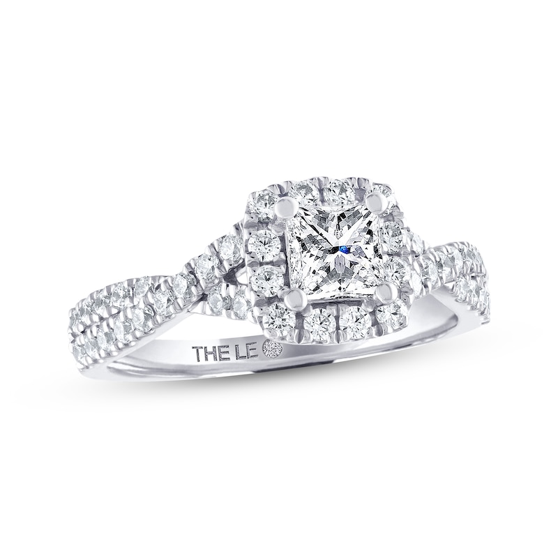 THE LEO Diamond Engagement Ring 7/8 ct tw Princess & Round-cut 14K ...