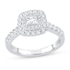 Thumbnail Image 1 of Diamond Engagement Ring 1 ct tw Princess & Round 14K White Gold