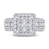 Thumbnail Image 4 of Multi-Diamond Engagement Ring 3 ct tw Princess & Round 14K White Gold