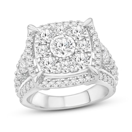 Diamond Engagement Ring 3 ct tw Round-cut 10K White Gold