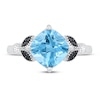 Thumbnail Image 2 of Blue Topaz & Diamond Engagement Ring 1/10 ct tw 10K White Gold