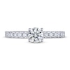 Thumbnail Image 3 of THE LEO Ideal Cut Diamond Engagement Ring 3/4 ct tw Round-cut 14K White Gold