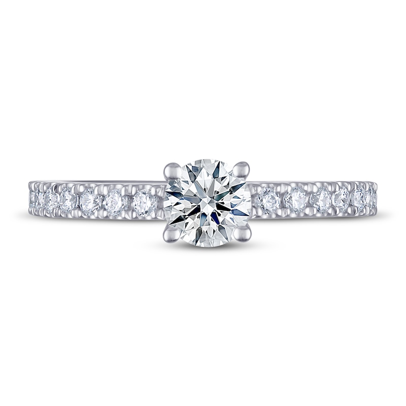 Main Image 3 of THE LEO Ideal Cut Diamond Engagement Ring 3/4 ct tw Round-cut 14K White Gold