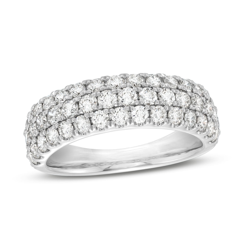 Main Image 1 of THE LEO Ideal Cut Diamond Anniversary Ring 1-1/2 ct tw 14K White Gold