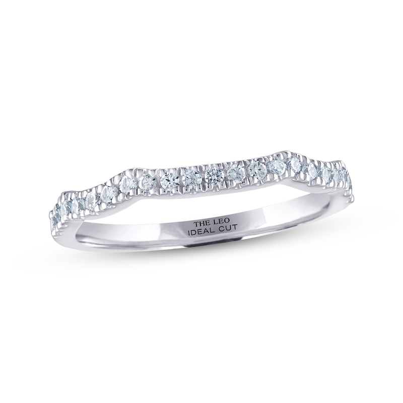 Main Image 1 of THE LEO Ideal Cut Diamond Wedding Band 1/5 ct tw 14K White Gold