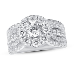 Adore Diamond Engagement Ring 2-1/2 ct tw Round-cut 14K White Gold