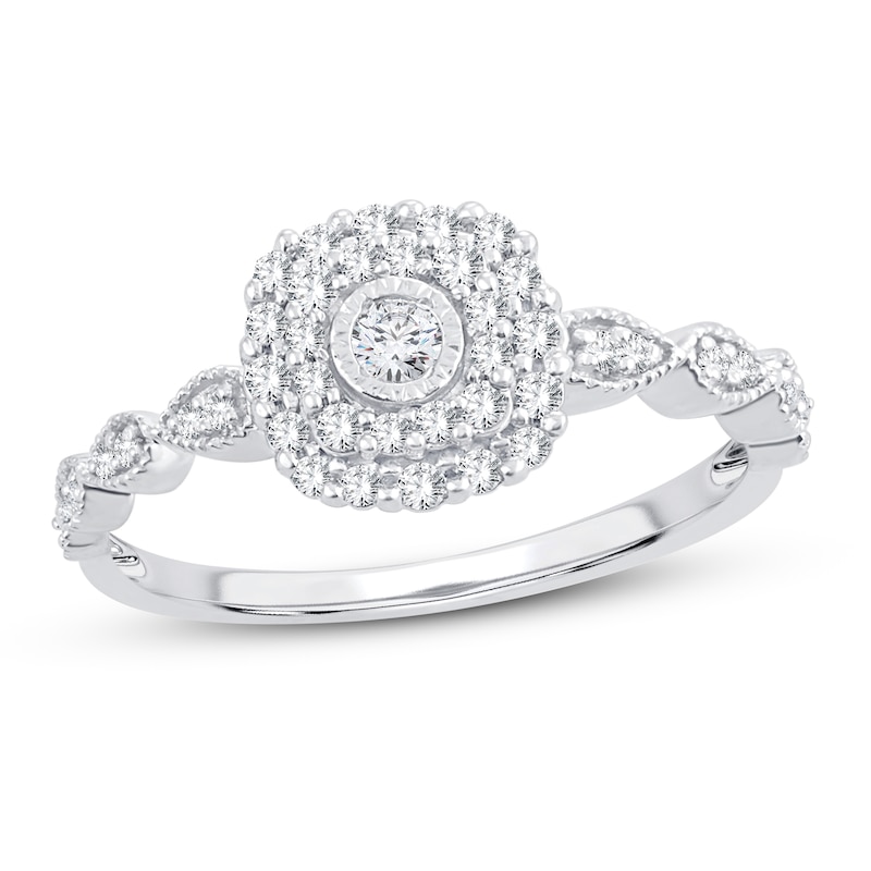 Main Image 1 of Diamond Engagement Ring 1/4 ct tw Round-cut 14K White Gold