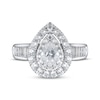 Thumbnail Image 4 of Diamond Engagement Ring 1-7/8 ct tw Pear, Baguette & Round 14K White Gold