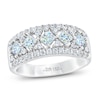 Thumbnail Image 1 of THE LEO First Light Diamond Princess & Round-Cut Anniversary Ring 1-1/2 ct tw 14K White Gold