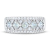 Thumbnail Image 3 of THE LEO First Light Diamond Princess & Round-Cut Anniversary Ring 1-1/2 ct tw 14K White Gold