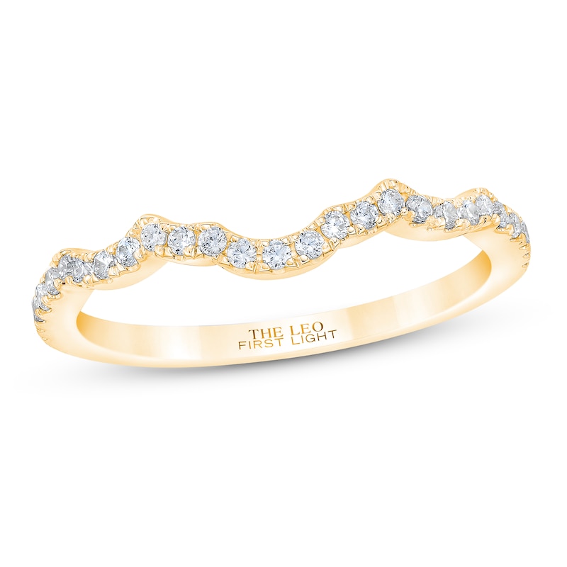 Main Image 1 of THE LEO First Light Diamond Wedding Band 1/5 ct tw Round-cut 14K Yellow Gold