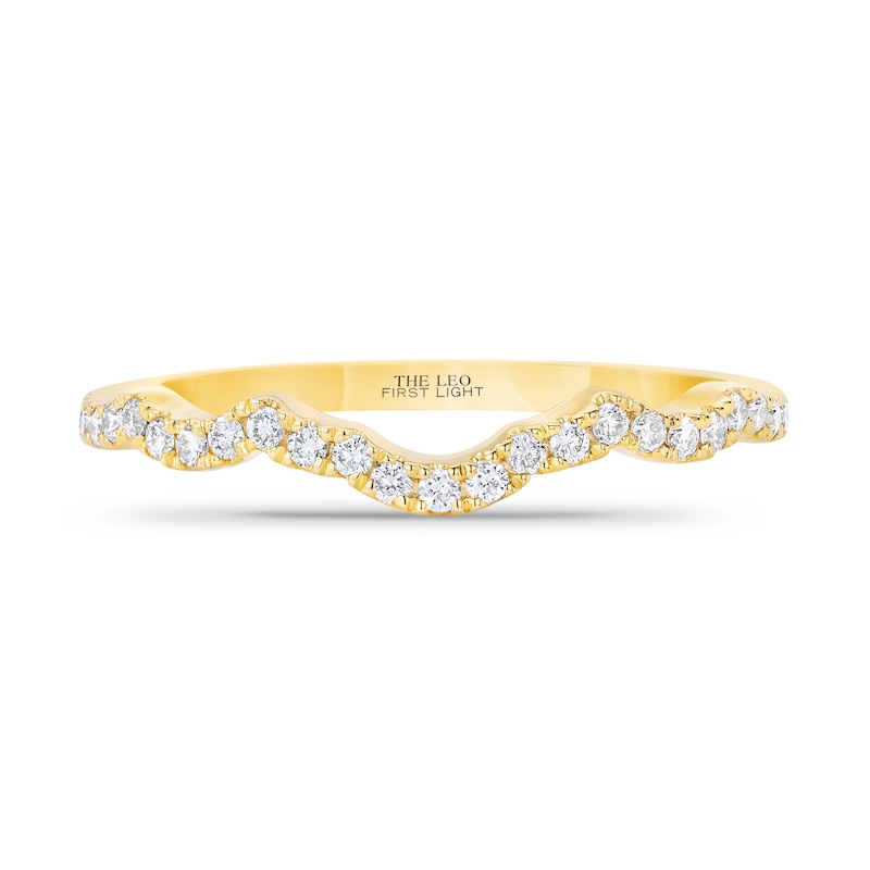 Main Image 3 of THE LEO First Light Diamond Wedding Band 1/5 ct tw Round-cut 14K Yellow Gold