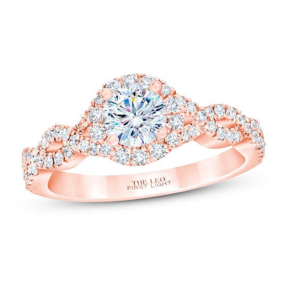 THE LEO First Light Diamond Engagement Ring 7/8 ct tw 14K Rose Gold