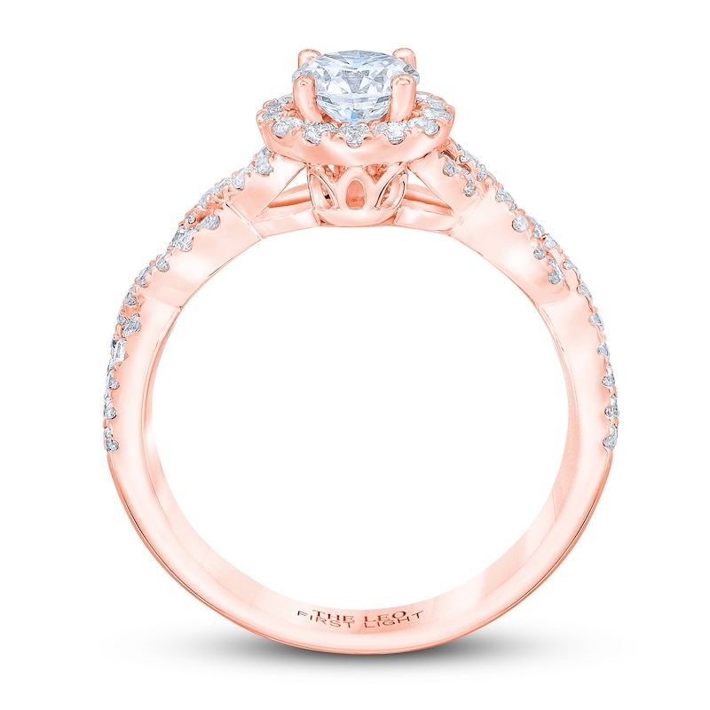 Main Image 3 of THE LEO First Light Diamond Engagement Ring 7/8 ct tw 14K Rose Gold