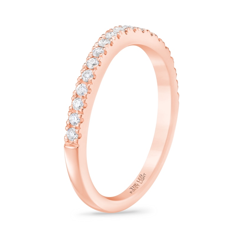 Main Image 2 of THE LEO First Light Diamond Wedding Band 1/4 ct tw Round-cut 14K Rose Gold