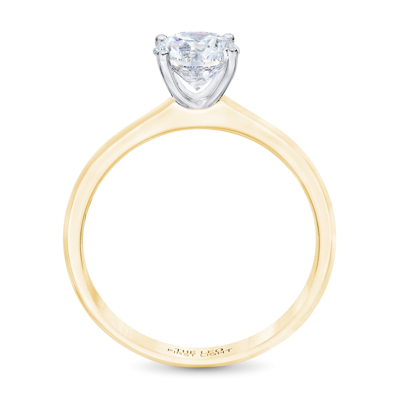 Main Image 3 of THE LEO First Light Diamond Solitaire Engagement Ring 1 ct tw Round-cut 14K Yellow Gold