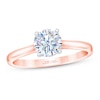 Thumbnail Image 1 of THE LEO First Light Diamond Solitaire Engagement Ring 1 ct tw Round-cut 14K Rose Gold