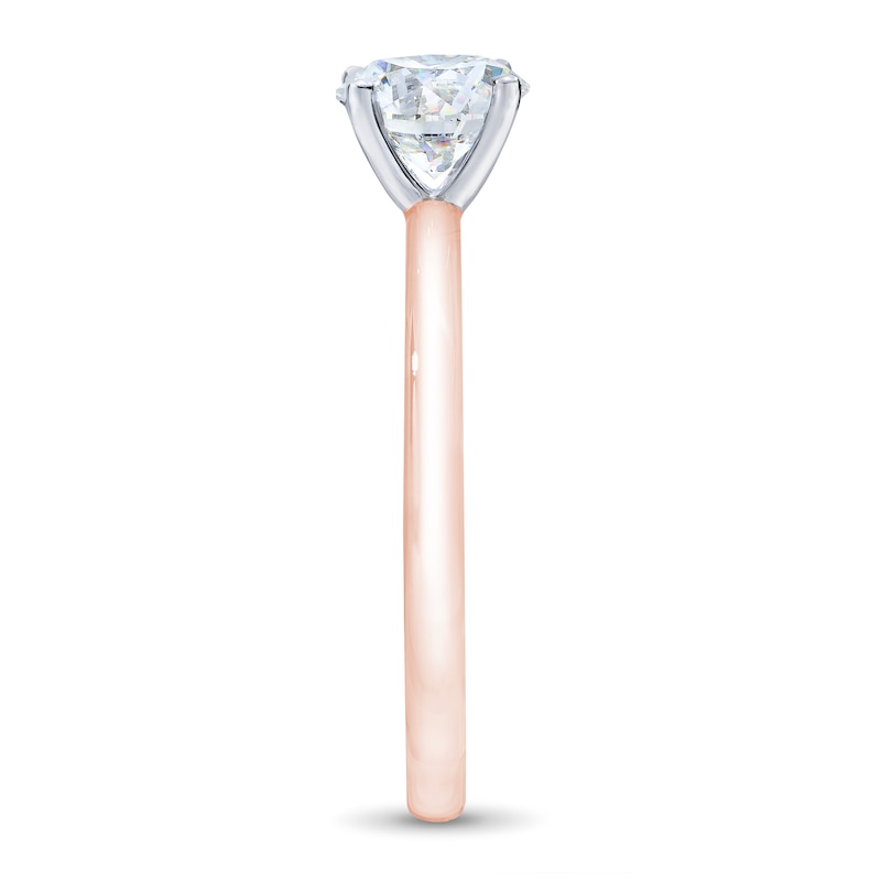 Main Image 2 of THE LEO First Light Diamond Solitaire Engagement Ring 1 ct tw Round-cut 14K Rose Gold