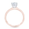 Thumbnail Image 3 of THE LEO First Light Diamond Solitaire Engagement Ring 1 ct tw Round-cut 14K Rose Gold