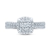 Thumbnail Image 3 of Diamond Engagement Ring 1 ct tw Princess & Round 14K White Gold