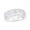 Thumbnail Image 1 of THE LEO First Light Diamond Princess & Round-Cut Anniversary Ring 1 ct tw 14K White Gold