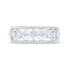 Thumbnail Image 3 of THE LEO First Light Diamond Princess & Round-Cut Anniversary Ring 1 ct tw 14K White Gold