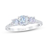 THE LEO First Light Three-Stone Diamond Engagement Ring 1-1/4 ct tw ...