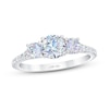 Thumbnail Image 1 of THE LEO First Light Three-Stone Diamond Engagement Ring 1-1/4 ct tw Round-cut 14K White Gold