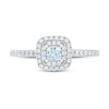 Thumbnail Image 3 of THE LEO First Light Diamond Engagement Ring 1/2 ct tw Princess/Round 14K White Gold