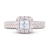 Thumbnail Image 3 of THE LEO Diamond Engagement Ring 1 ct tw Princess/Round 14K Rose Gold