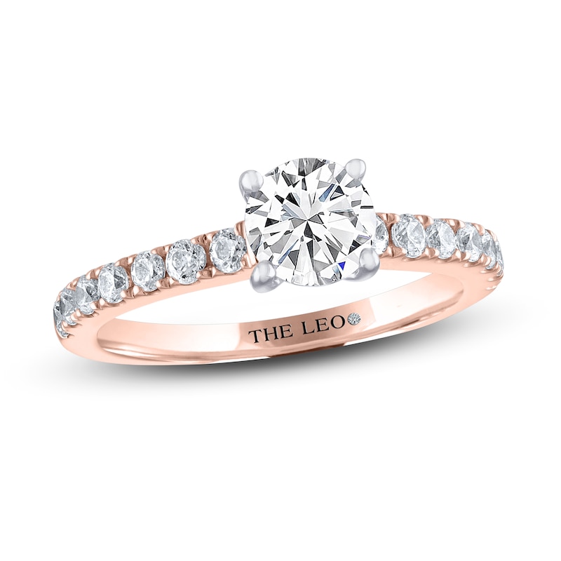 Main Image 1 of THE LEO Diamond Engagement Ring 1-1/8 ct tw Round-cut 14K Rose Gold