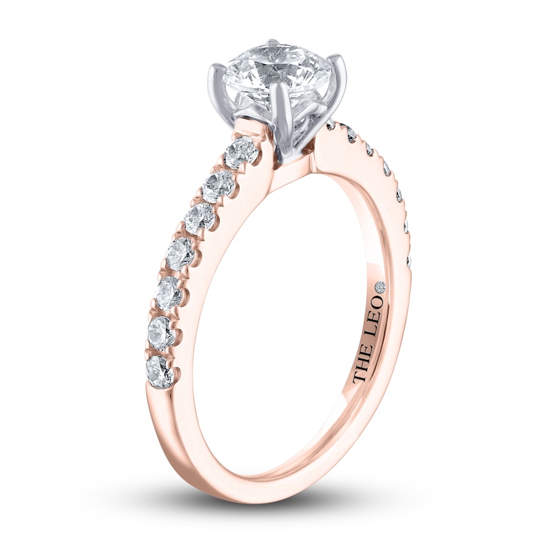 Main Image 2 of THE LEO Diamond Engagement Ring 1-1/8 ct tw Round-cut 14K Rose Gold