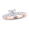 Thumbnail Image 0 of THE LEO Diamond Engagement Ring 1-3/8 ct tw Princess & Round-cut 14K Rose Gold