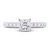 Thumbnail Image 2 of THE LEO Diamond Engagement Ring 1-3/8 ct tw Princess & Round-cut 14K Rose Gold