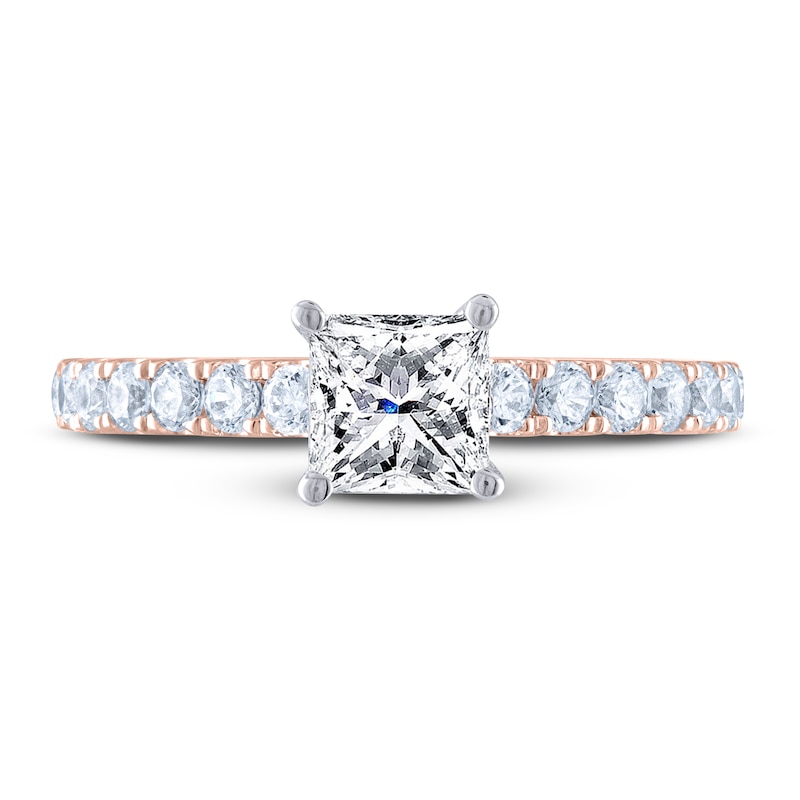 THE LEO Diamond Engagement Ring 1-3/8 ct tw Princess & Round-cut 14K Rose Gold