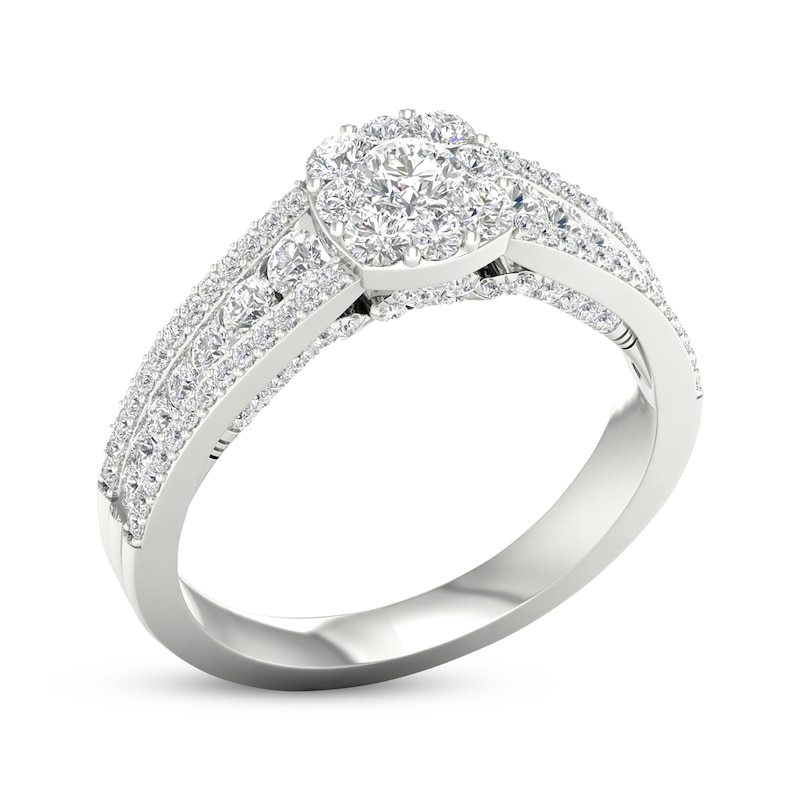 Diamond Engagement Ring 1 ct tw Round-cut 14K White Gold