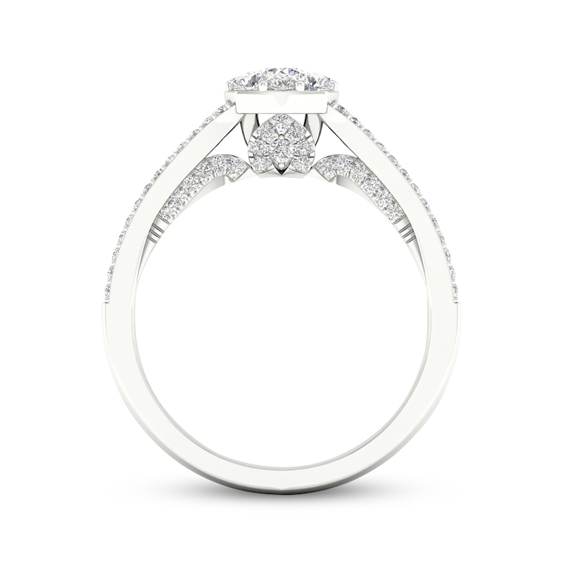 Diamond Engagement Ring 1 ct tw Round-cut 14K White Gold