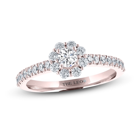 THE LEO Diamond Engagement Ring 1/ ct tw Round-cut 14K Rose Gold